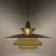 Danish scandinavian brass UFO pendant, 1970s