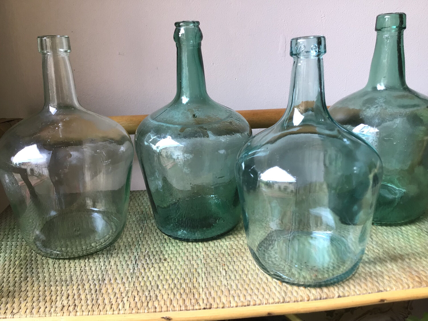 Set of 4 glass cylinders