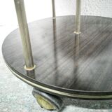 Double-trayed pedestal table