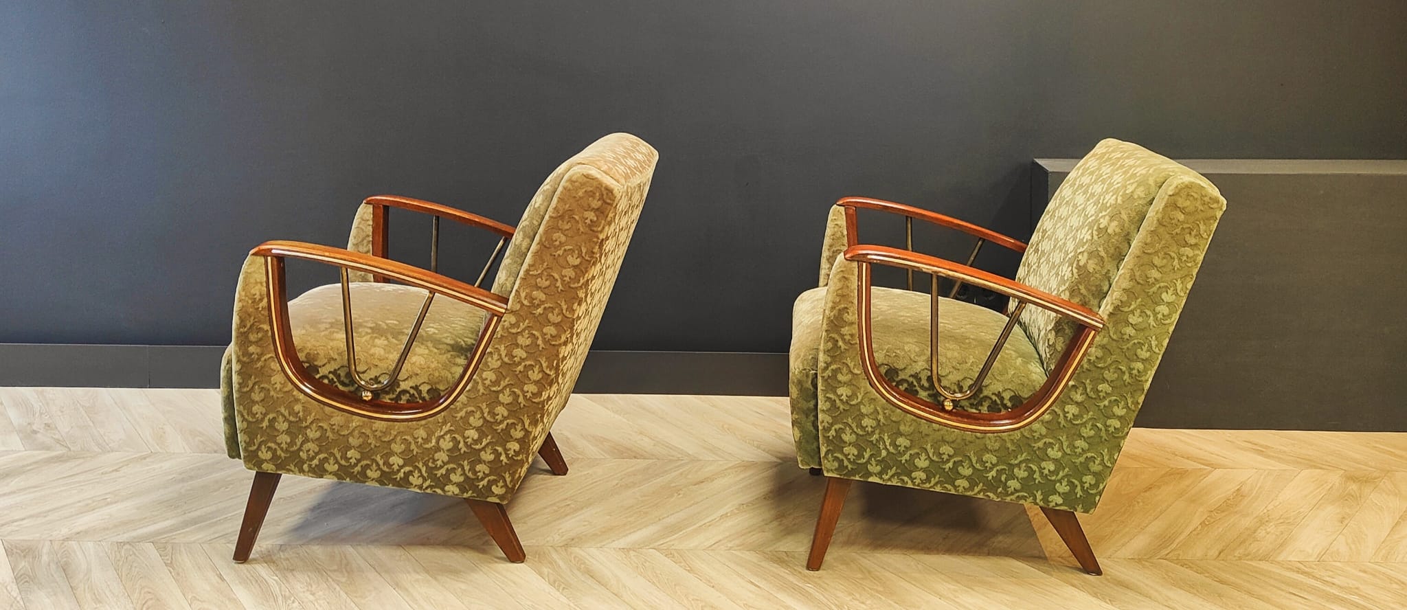 Two mid century armchairs