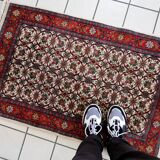 Tapis Vintage Indien Mahal Fait Main en Laine – Années 1970 – 78 x 125 cm