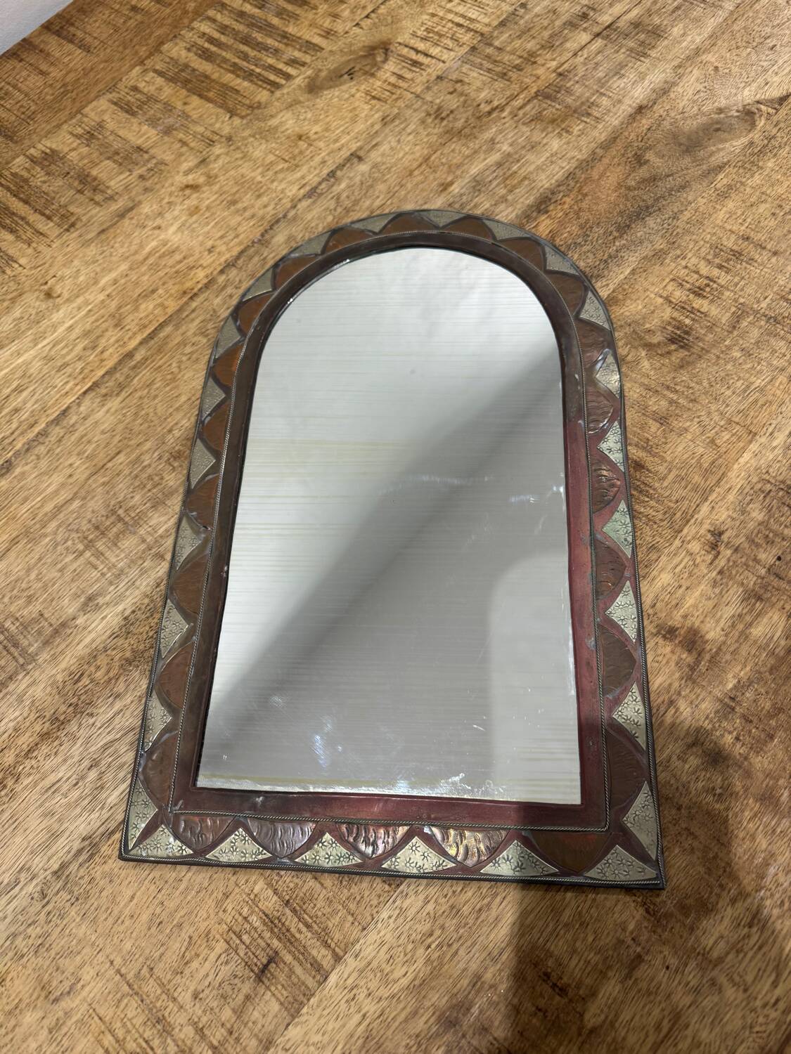 Vintage brass mirror