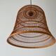 Unique Danish hanging lamp in the shape of a wooden cage, 1960s, Denmark.
