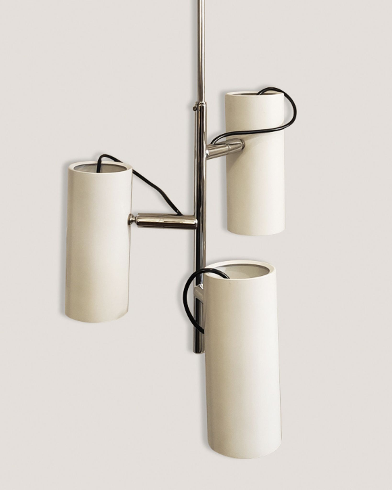 Lustre à 3 bras de lumières orientables, circa 1970