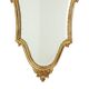 Miroir cranté en or classique Deknudt, biseauté, style Louis XVI, 94 cm