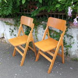 Pair of folding chairs 50s