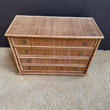Dal Vera bamboo and rattan chest of drawers