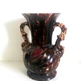 Ceramic vases decorated tortoiseshell, Vallauris style