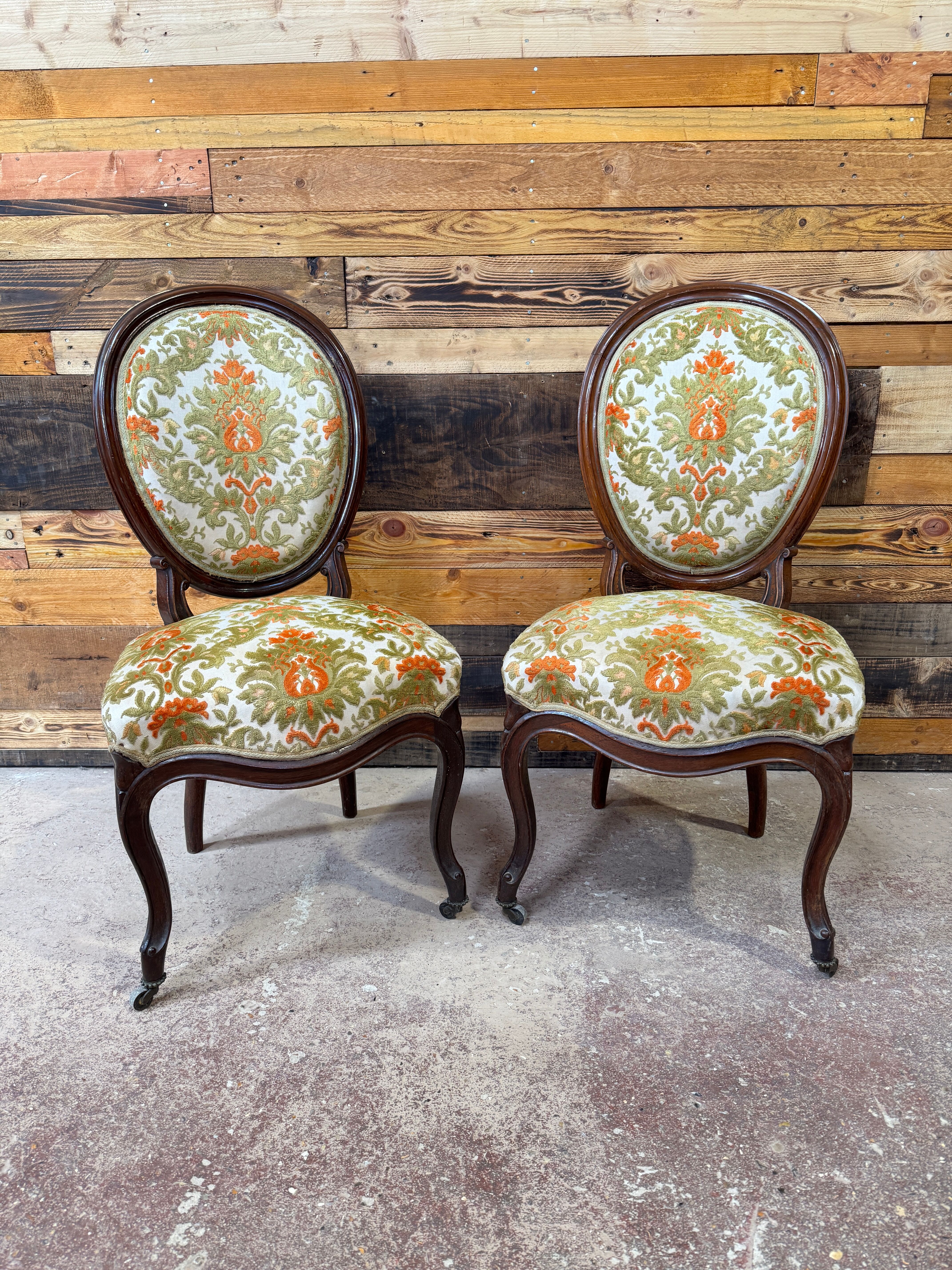 Pair of antique chairs in Louis Philippe style.