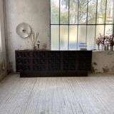 Brutalist sideboard attributed to De Coene, 1970s