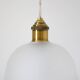 Frosted glass pendant light with floral pattern and wavy edge