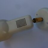 Small wall spot in white metal, vintage 1980