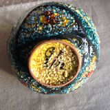 Cup in Fat Lava-style polychrome ceramics