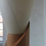 Floral wooden floor lamp