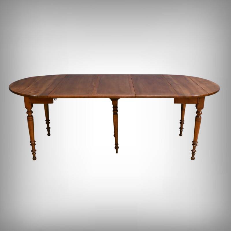 Table for 4 to 10 people with cherry wood extensions, Louis Philippe style – Late 11th century