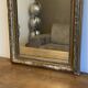 Louis Philippe gilded mirror late 19th century. Polychrome decoration.