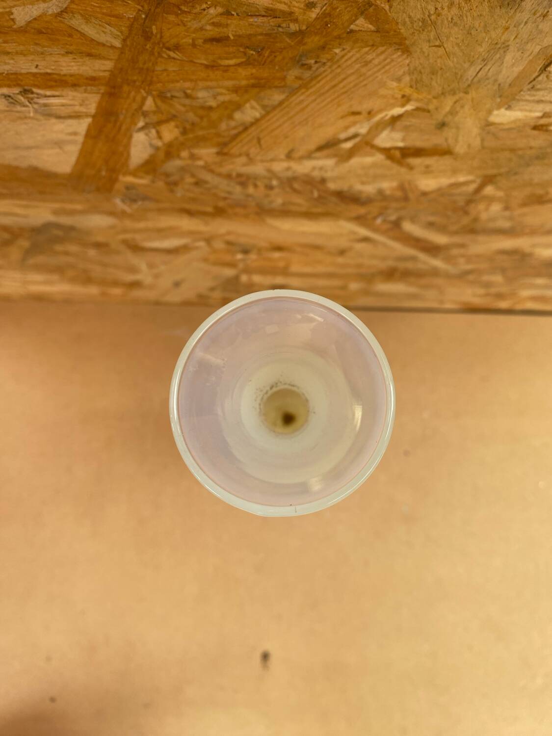 Antique White Opaline Soliflore Vase With Vintage Reflections