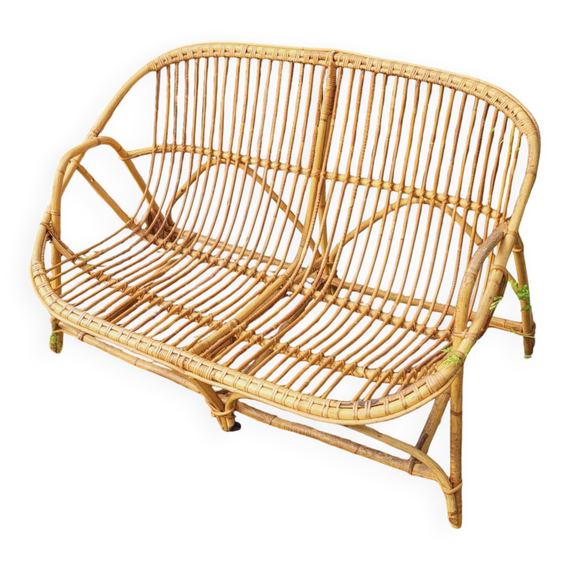 Rattan bench