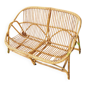 Banquette rotin