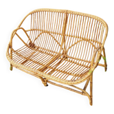 Banquette rotin