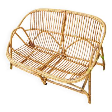 Rattan bench
