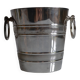 Vintage silver metal ice bucket