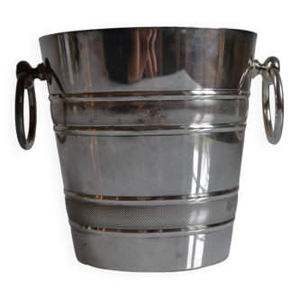 Vintage silver metal ice bucket