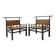 Pair of "meditation" chairs in lacquered wood and rattan - Japan, early 20th century