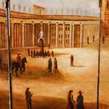 Important screen representing Saint Peter's Square in Rome