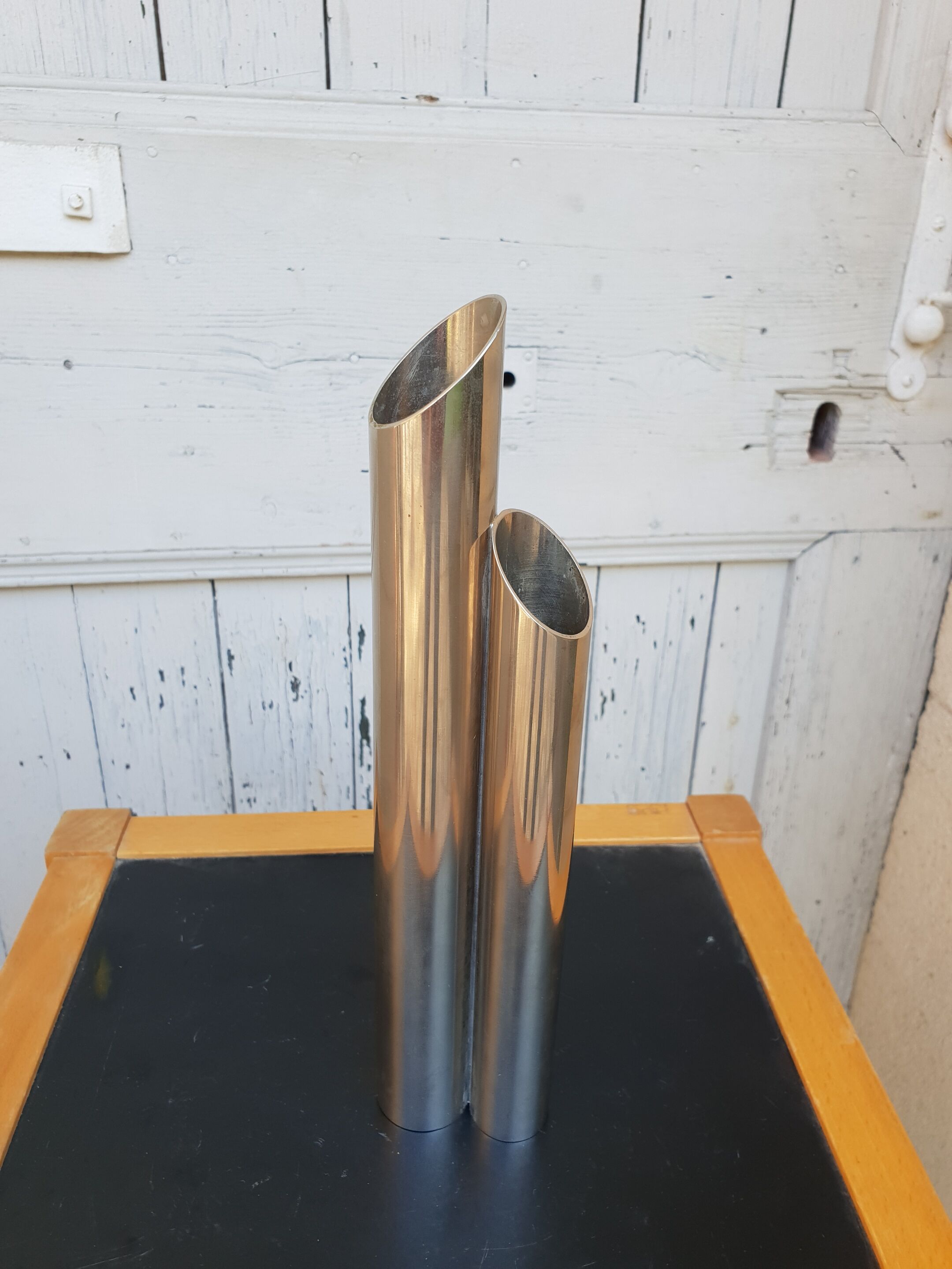 Silver metal soliflore 1970