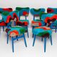 Mid-century Buttoned Chair Handmade, Dark Wood, Rajmund Halas, Poland, 1960s