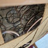 1960s, Danish relax armchair, original condition, red furniture velour.