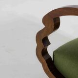 Curved art deco lounge chairs, Italy 1930s