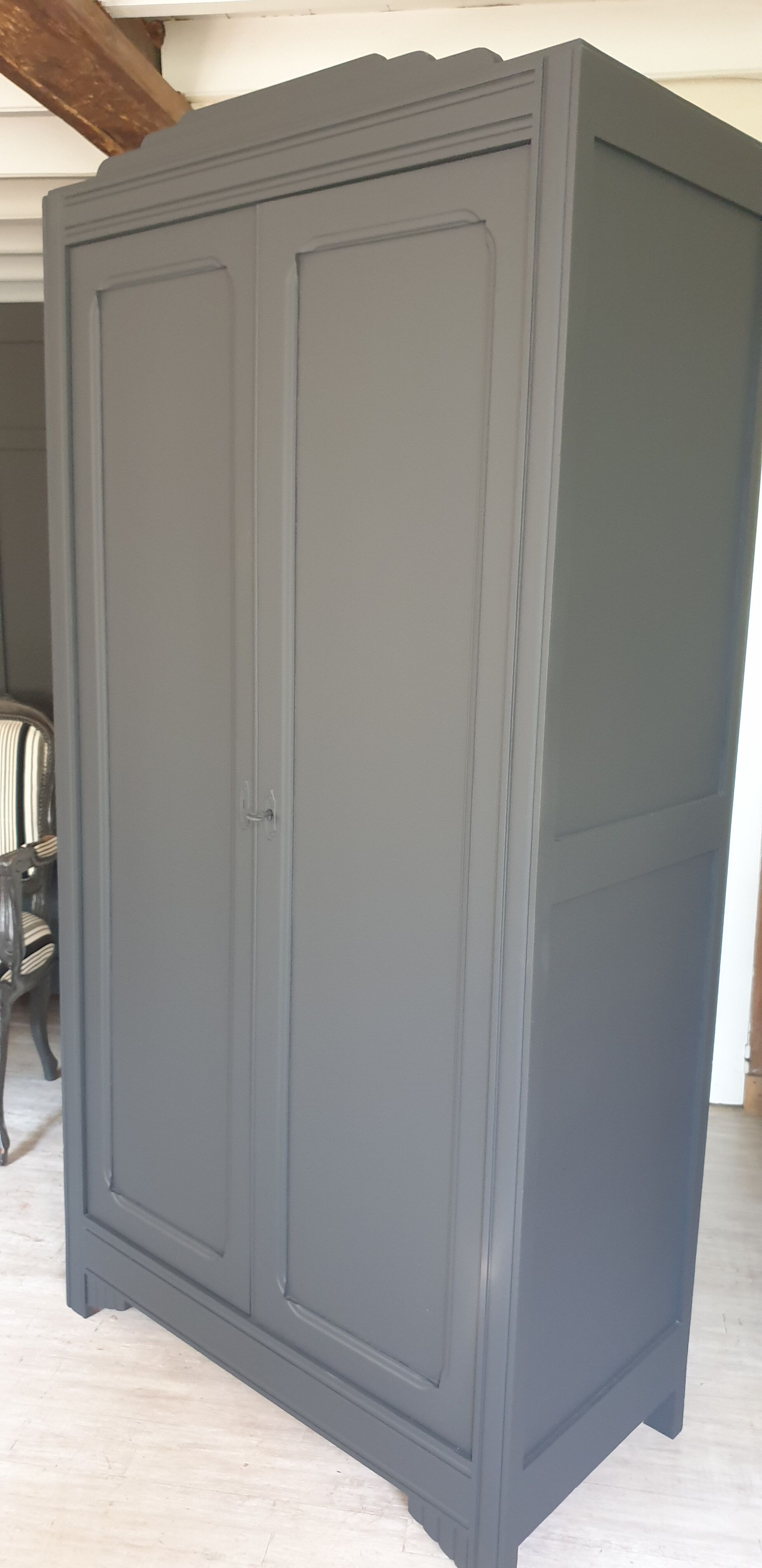 Art Deco grey wardrobe