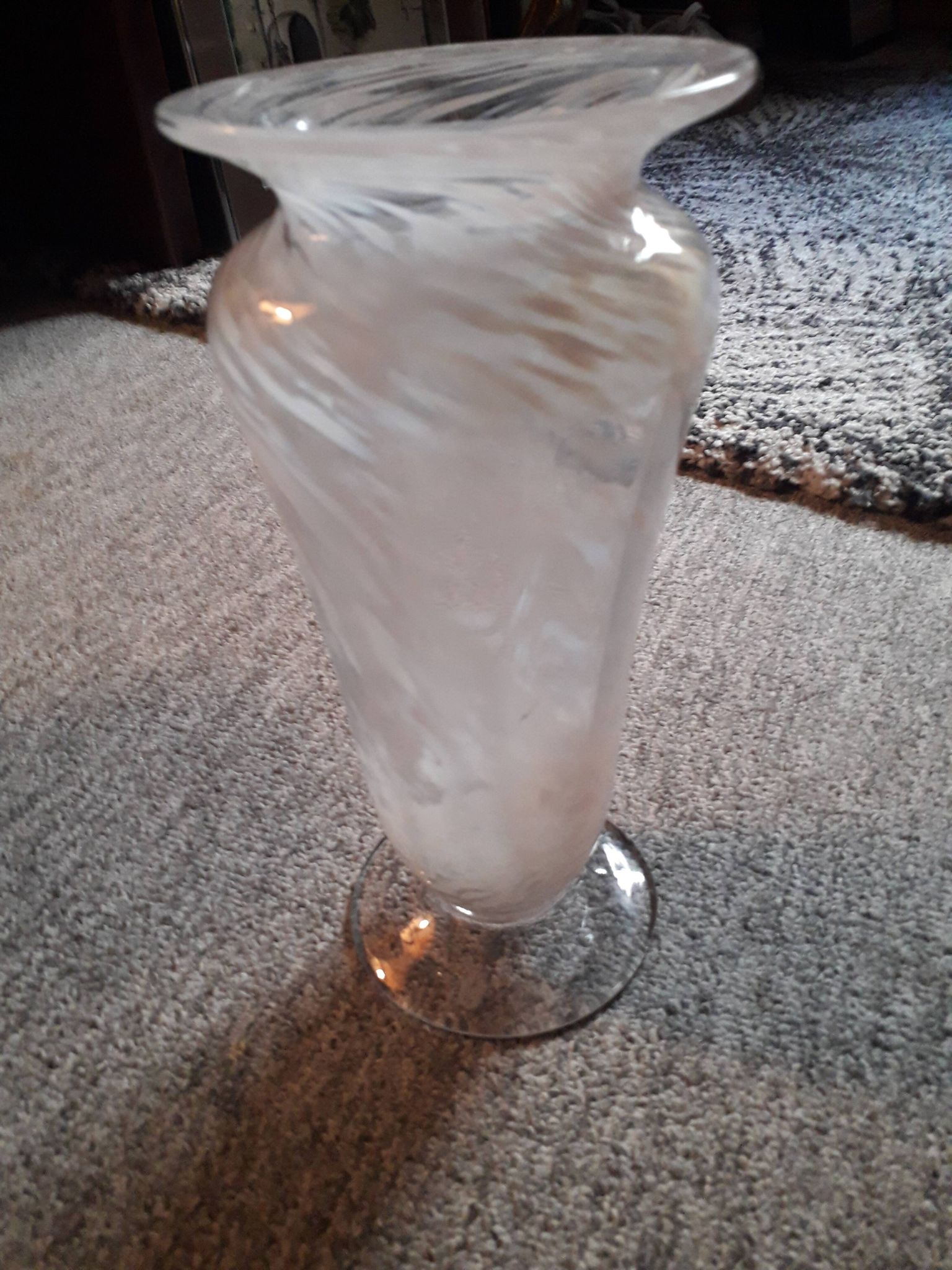 Vintage Clichy glass vase