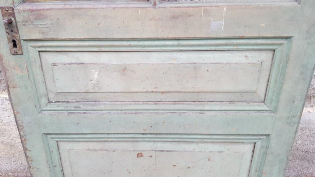 Old green patina door