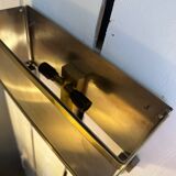 Paire d’appliques inox et laiton