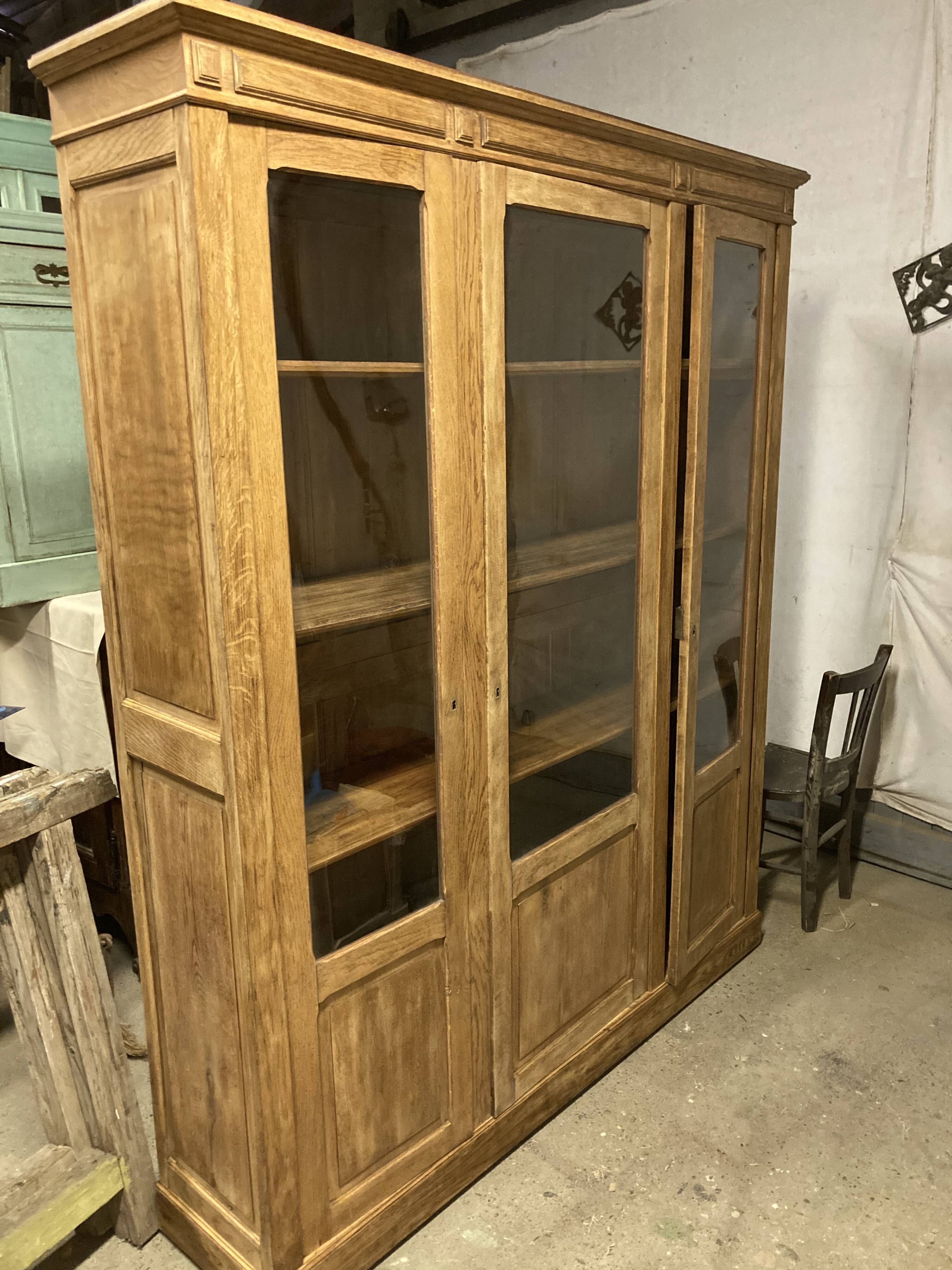 Bookcase 3 oak doors