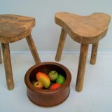 Pair of low tables harnesses mango wood
