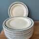 Set of 16 flat plates Terre de Fer, Service Condé Salins