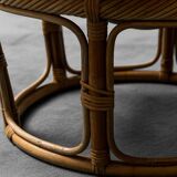 Poltrona vintage modello papasan in bambù anni ’70 modernariato