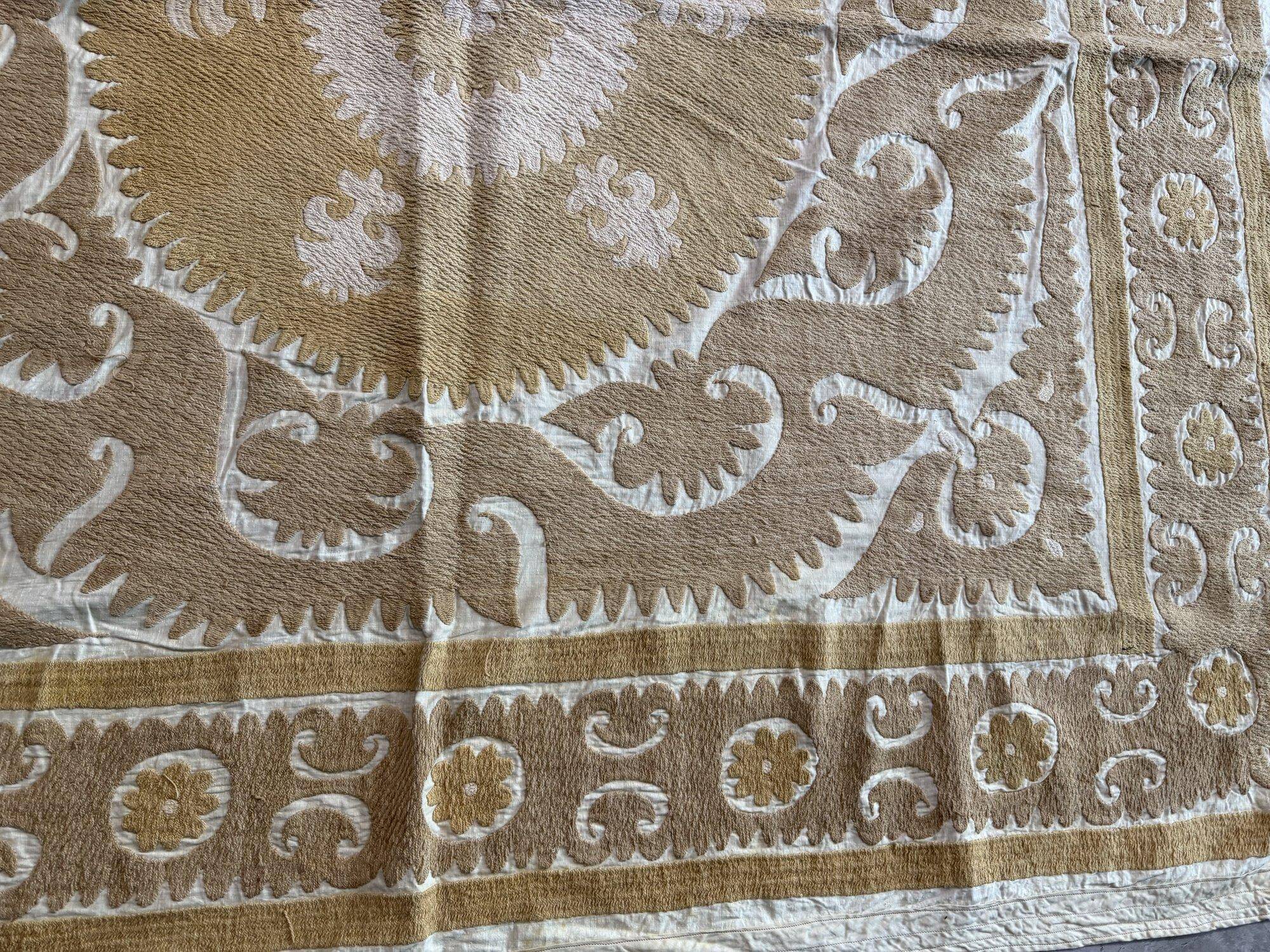 Vintage hand-embroidered tablecloth 145x156 cm