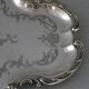 Rose-style silver metal tray - EH monogrammed