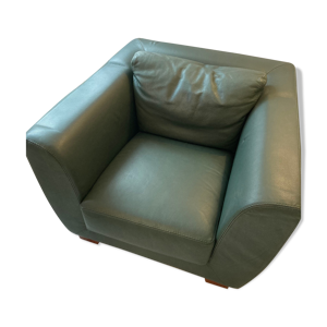 fauteuil Crozatier - - cuir vert