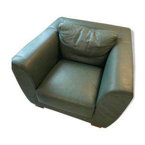 Fauteuil Crozatier - cuir - vert