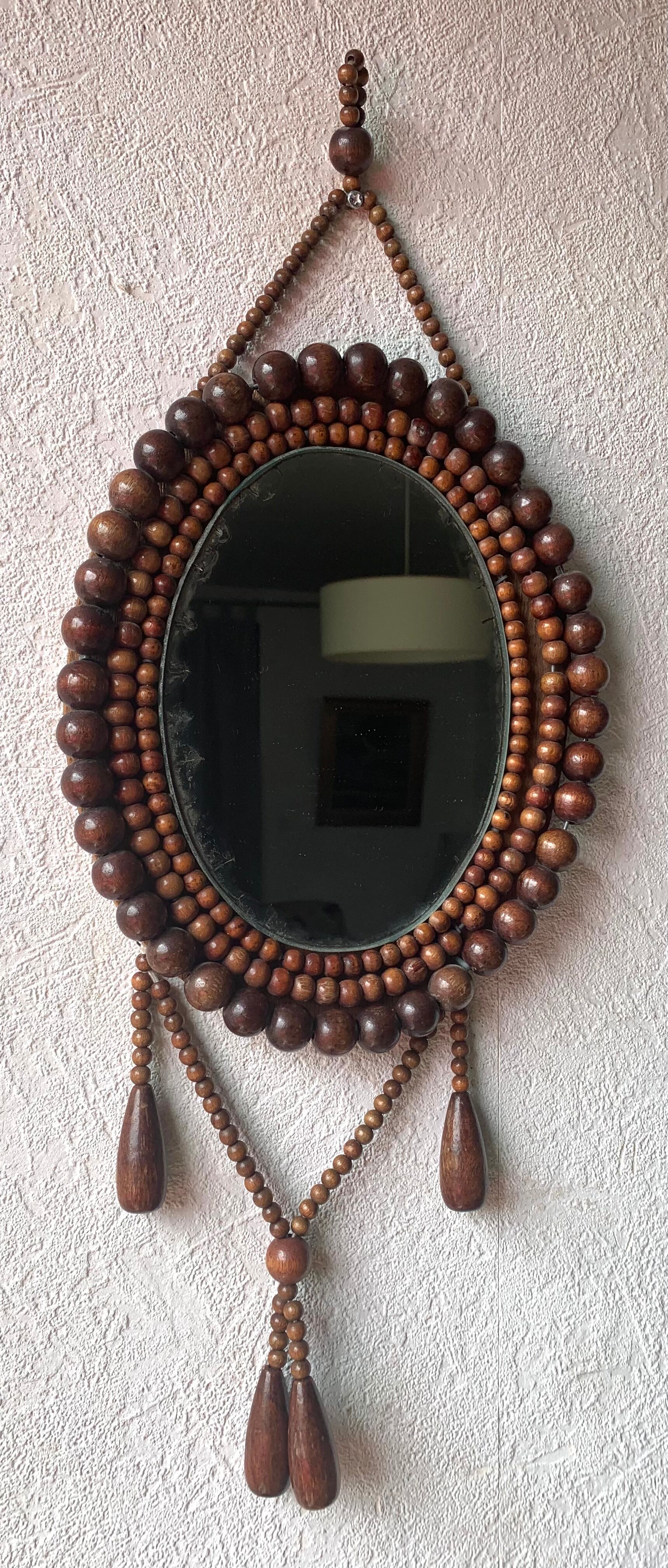 Mirror frame beads wood