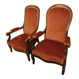 Lot de deux fauteuils voltaire