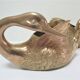 Two vintage solid brass brass zoomorphic pot pot cache