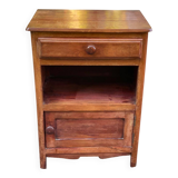 Art Deco bedside table in solid wood 1960
