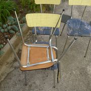 4 formica chairs with chrome legs
